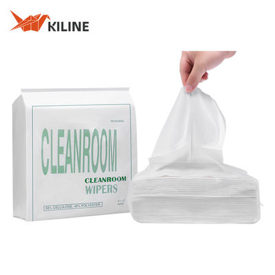 Good price 50gsm White Non Woven Cleanroom Wipers Polyester Cellulose Blend online