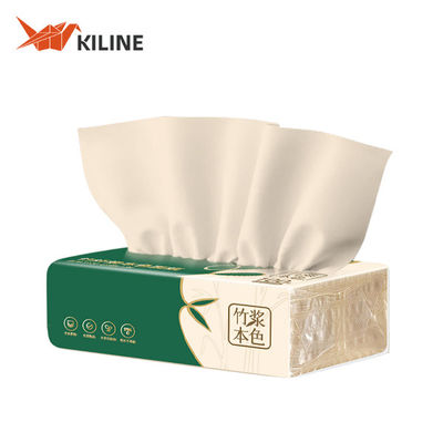 Good price 3 Ply Bamboo Facial Tissues 70gsm Unbleached Brown 100 Sheets online