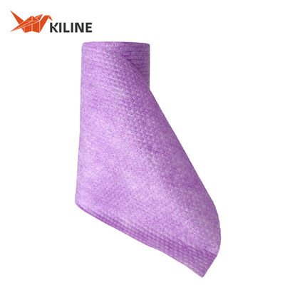 Custom Size Purple Disposable Cleaning Cloths Dusting Rolls 55gsm Highly Absorbent