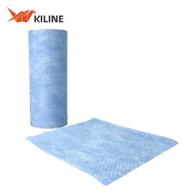 Blue Disposable Cleaning Cloths On A Roll Wiping Towel 65gsm 100 Sheets/Roll