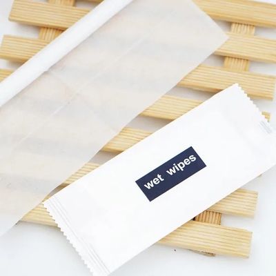 KILINE Individual Pack Cotton Wipe Pure Water For Travel Restaurant Hotel Custom Logo Flushable Wet Wipes Tissue